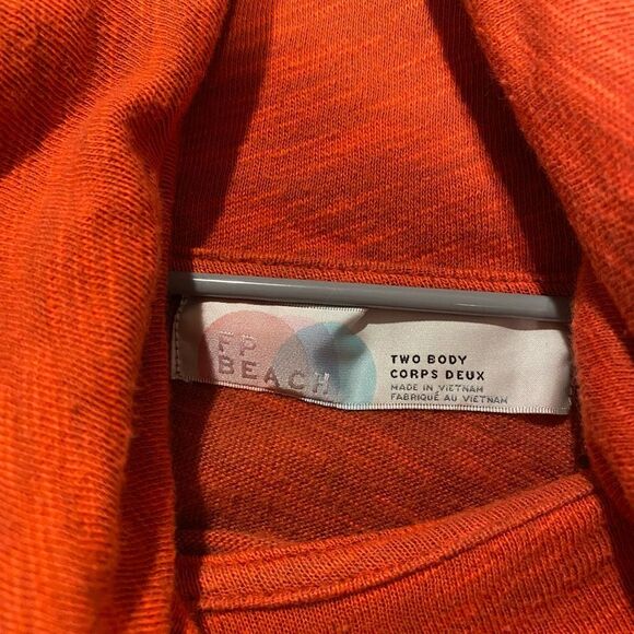 Free People FP Beach Cowlneck Sweater in Orange Two Body - Picture 6 of 7
